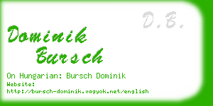 dominik bursch business card